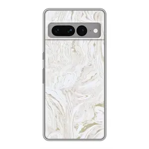 Мраморный чехол на Google Pixel 7 Pro (VPrint) (Белый мрамор)
