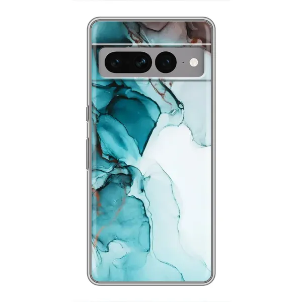 Чехол с принтом «Бирюзовый мрамор» для Google Pixel 7 Pro