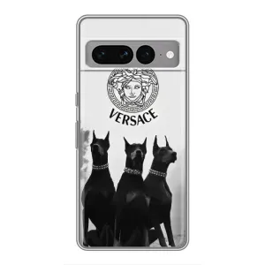 Чехлы VERSACE для Гугл Пиксель 7 Про (PREMIUMPrint) (Доберман Версаче)