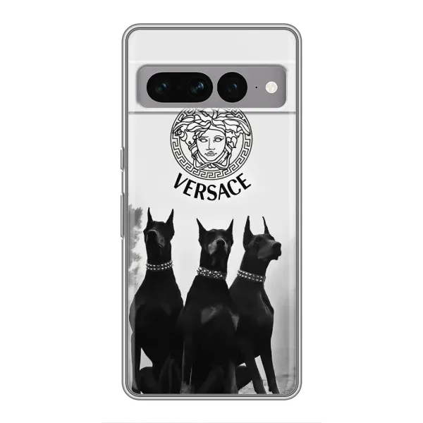 Чехол с принтом «Доберман Версаче» для Google Pixel 7 Pro