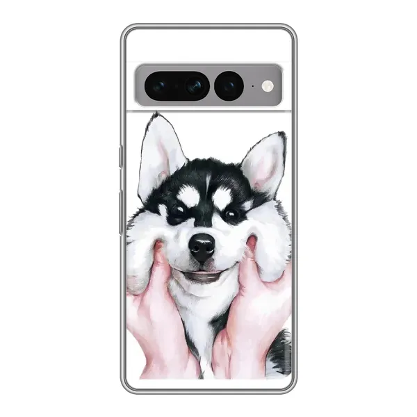 Чехол с принтом «Довольный Хаски» для Google Pixel 7 Pro