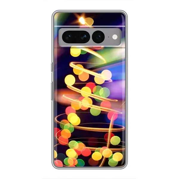 Чехол с принтом «Елка с гирлянд» для Google Pixel 7 Pro