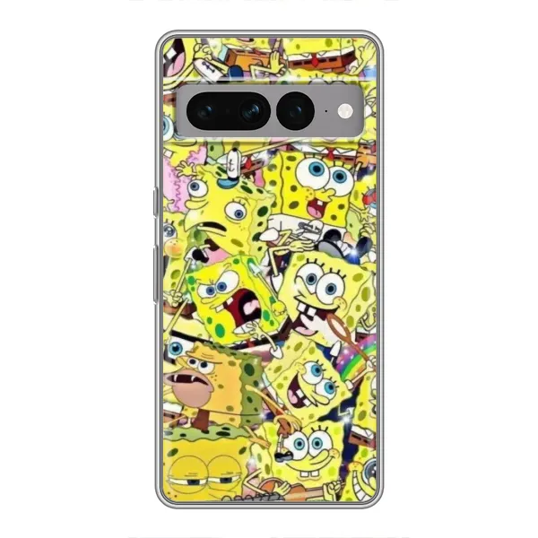 Чехол с принтом «Эмоции Спанч Боба» для Google Pixel 7 Pro