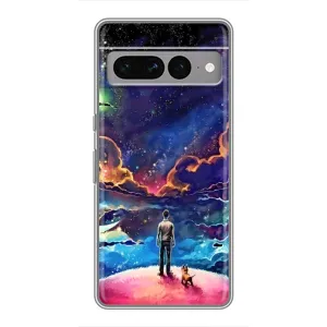 Космические Чехлы для Гугл Пиксель 7 Про (VPrint) (Галактический вид)
