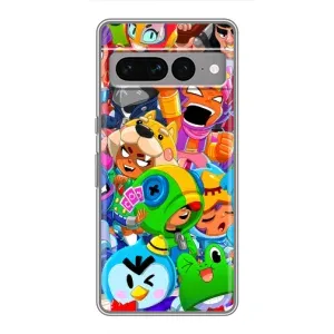 Чехлы Brawl Stars для Google Pixel 7 Pro (AlphaPrint) (Герои Бравл Старс)