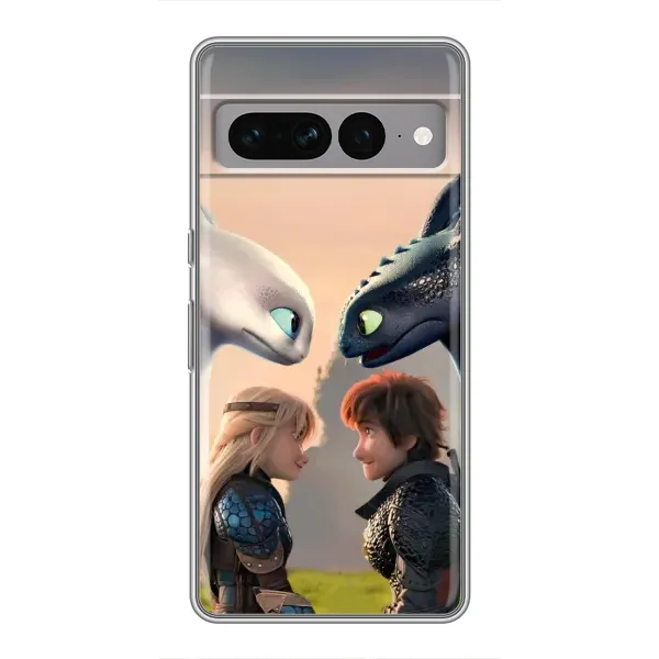 Чохол з принтом «Гикавка і Астрід» для Google Pixel 7 Pro