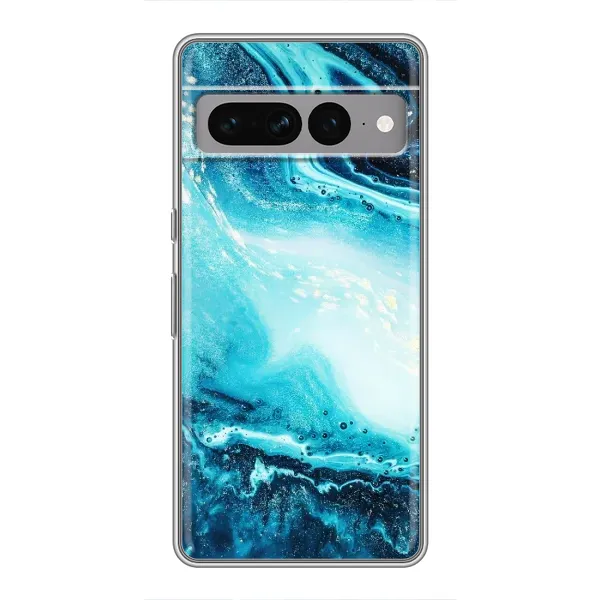 Чехол с принтом «Голубой мрамор» для Google Pixel 7 Pro