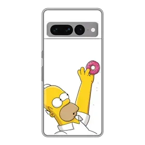 Чjхол з Сімпсонами для Google Pixel 7 Pro (VPrint) (Гомер з пончиком)