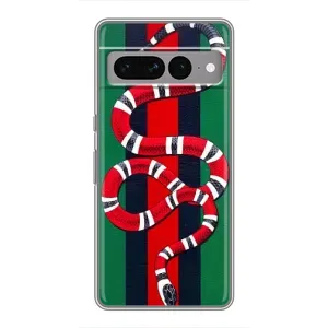 Чехлы ГУЧЧИ для Гугл Пиксель 7 Про (AlphaPrint) (Gucci змия)