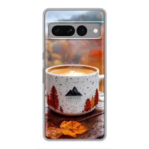 Чехол с уникальным дизайном «Осень с кофе» для Google Pixel 7 Pro (Кофе на природе)