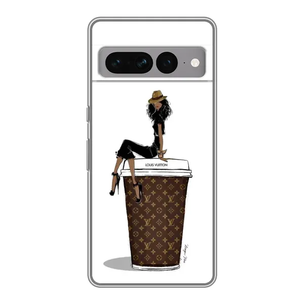 Чехол с принтом «кофе LOUIS VUITTON» для Google Pixel 7 Pro