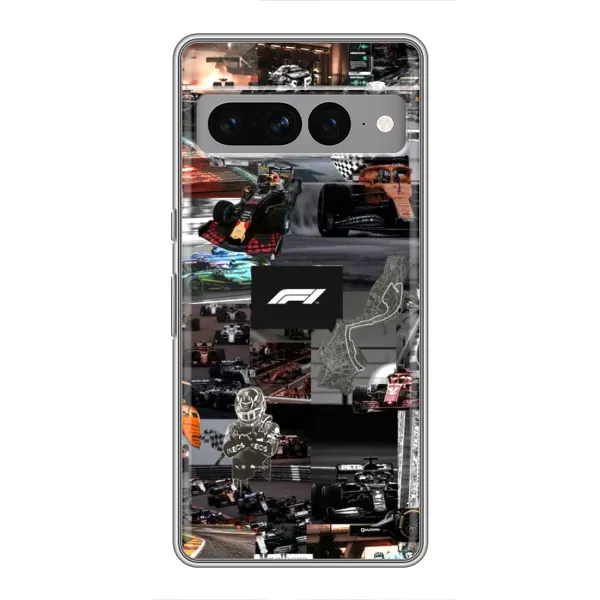 Чехол с принтом «Гоночный коллаж Ф1» для Google Pixel 7 Pro