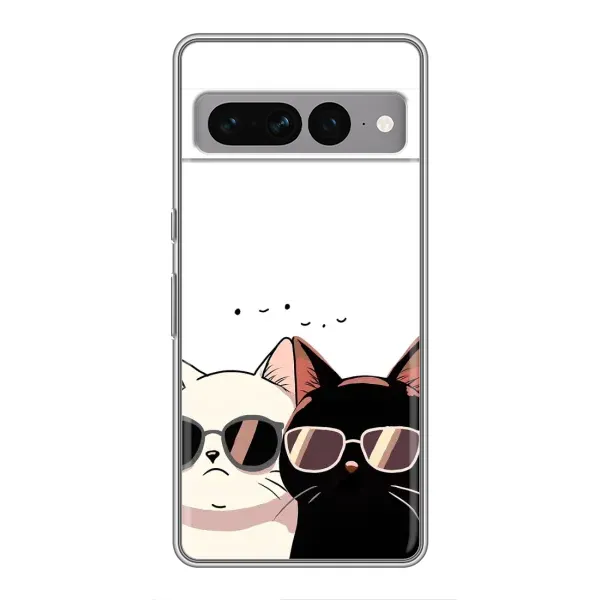 Чохол з принтом «Коти в окулярах» для Google Pixel 7 Pro