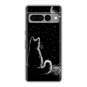 Чехол с принтом для Google Pixel 7 Pro (AlphaPrint) Модные коты