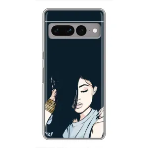 Чехол с печатью для Google Pixel 7 Pro - (Мода) (AlphaPrint) (Красивая девочка)