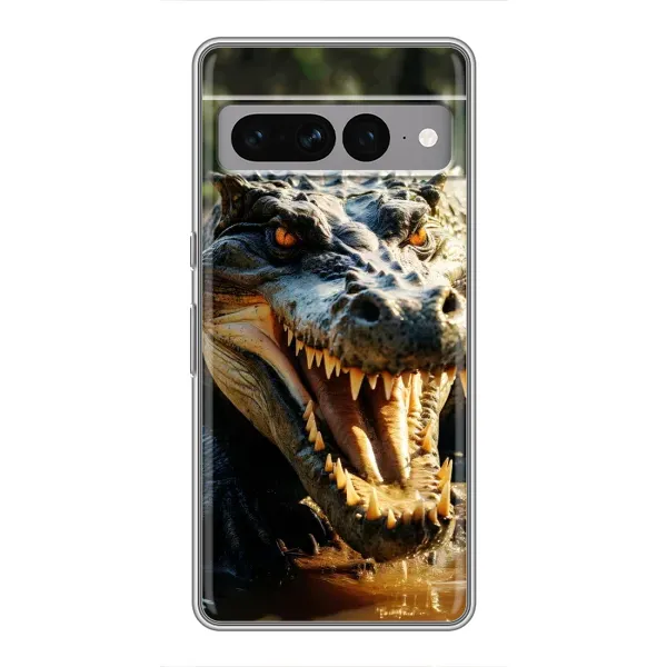 Чехол с принтом «Опасный крокодил» для Google Pixel 7 Pro