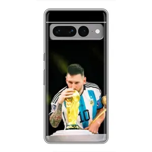 Чехлы для Google Pixel 7 Pro (Leo чемпион) (AlphaPrint) (Кубок Месси)