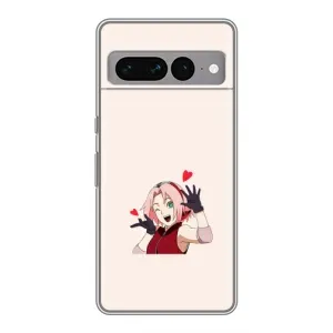 Чехлы Персонажи Аниме Наруто для Google Pixel 7 Pro (AlphaPrint) (Лайк Сакура)