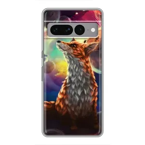 Чехлы с картинкой Лисички для Google Pixel 7 Pro (VPrint) (Лисица в космосе)