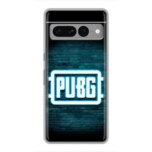 Чехол PUBG для Гугл Пиксель 7 Про (AlphaPrint) (Лого PUBG)