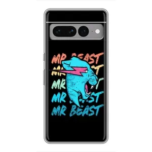 Чехлы Мистер Бист для Гугл Пиксель 7 Про (logo Mr beast)