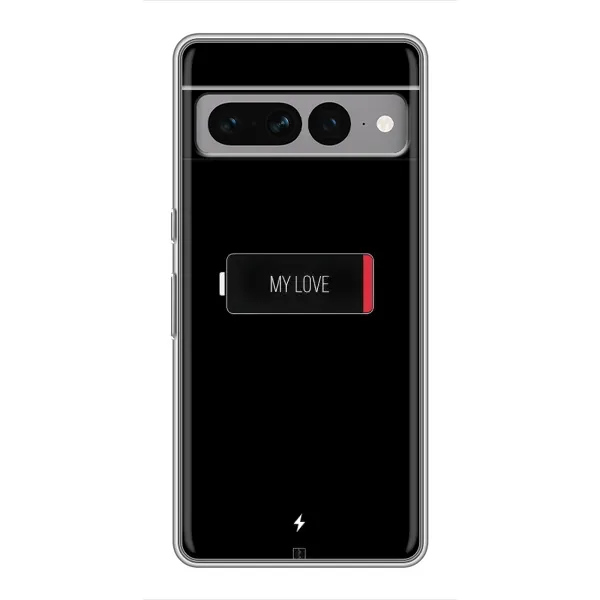 Чехол с принтом «Love battery» для Google Pixel 7 Pro