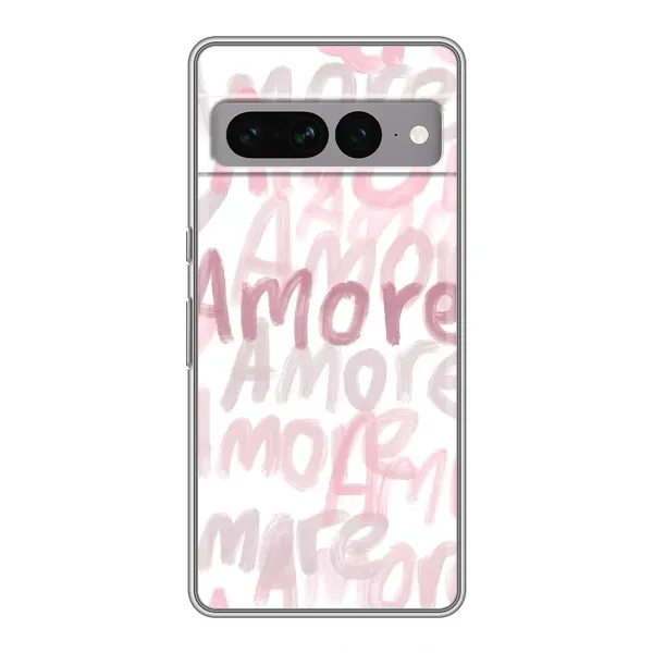 Чехол с принтом «Аморе любовь» для Google Pixel 7 Pro