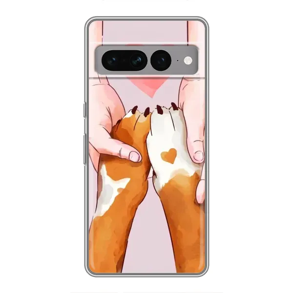 Чехол с принтом «Любовь к собакам» для Google Pixel 7 Pro