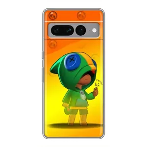 Чехол для Google Pixel 7 Pro Бравл Старс (VPrint) (Мальчик Леон)
