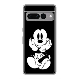 Міккі Маус чохол для Google Pixel 7 Pro (AlphaPrint - Мультяшні) (Маус на чорному)