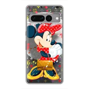 Чехол Disney Mouse Google Pixel 7 Pro (PREMIUMPrint) (Minni с бантиком)