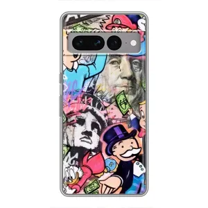 Чехлы с крутыми принтами для Google Pixel 7 Pro - (PREMIUMPrint) (Monopoly man)