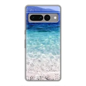 Силиконовый чехол с КАРТИНКАМИ лето для Google Pixel 7 Pro (AlphaPrint) (Море)