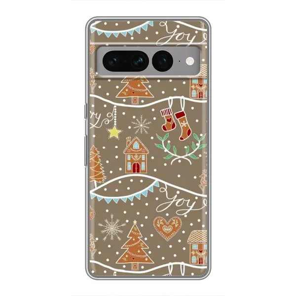 Чехол с принтом «Новогодние пряники» для Google Pixel 7 Pro