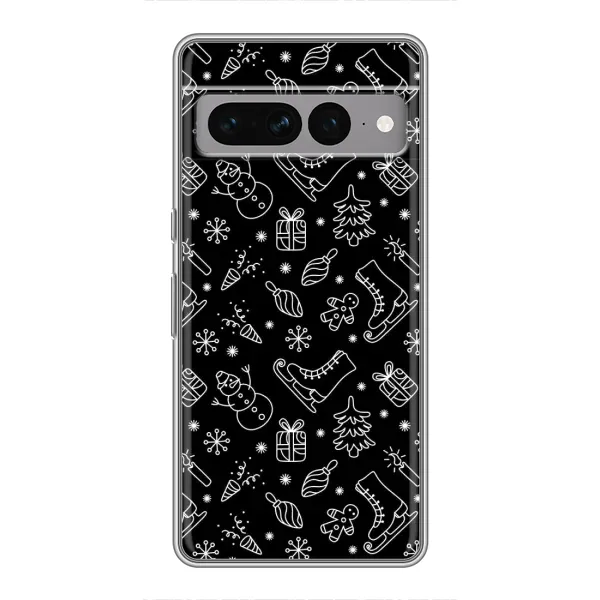 Чехол с принтом «Новогодний фон» для Google Pixel 7 Pro
