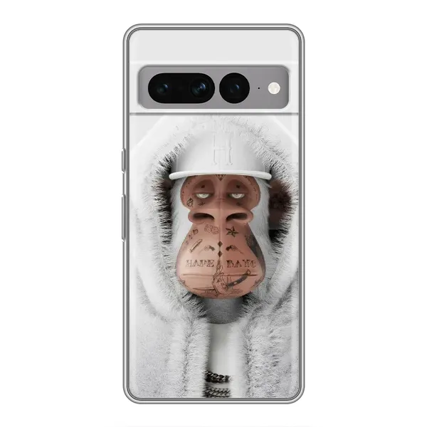 Чехол с принтом «обезьяна NFT в тату» для Google Pixel 7 Pro