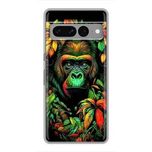 Чехол с Обезьянами Google Pixel 7 Pro - (AlphaPrint) (Обезьяна в тропиках)