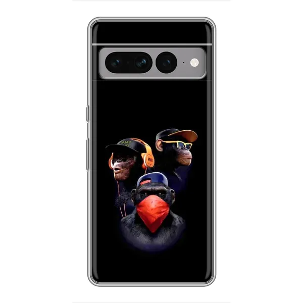 Чехол с принтом «Три обезьяны» для Google Pixel 7 Pro