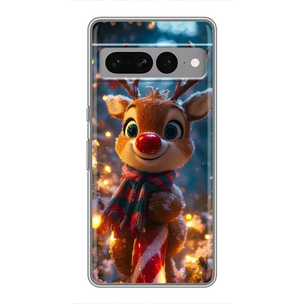 Чехол с принтом «Олень с шарфом» для Google Pixel 7 Pro