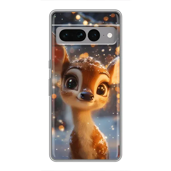 Чехол с принтом «Олененок среди гирлянд» для Google Pixel 7 Pro
