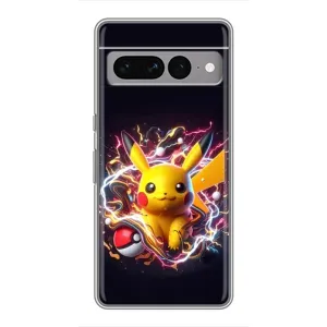 Чехол с Пикачу на Google Pixel 7 Pro (Пикачу с мячом)
