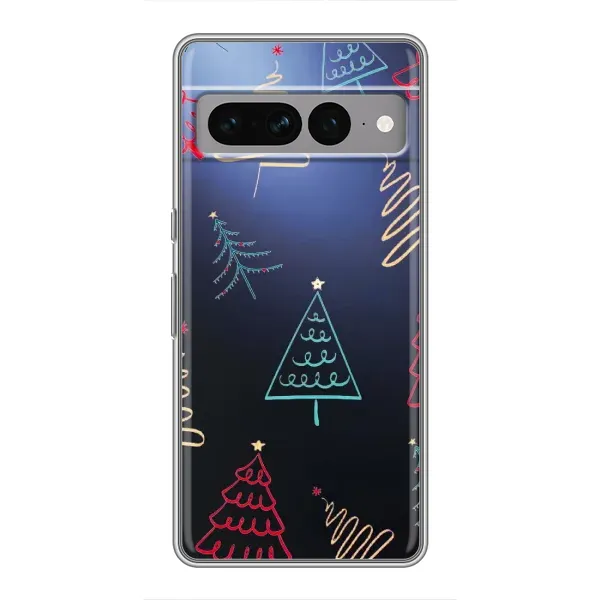 Чехол с принтом «Рождественские елки» для Google Pixel 7 Pro