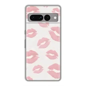 Чехол с розовым рисунком для Google Pixel 7 Pro (Розовые губы)