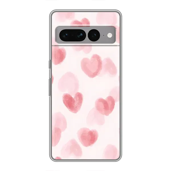 Чехол с принтом «Розовые сердечки» для Google Pixel 7 Pro
