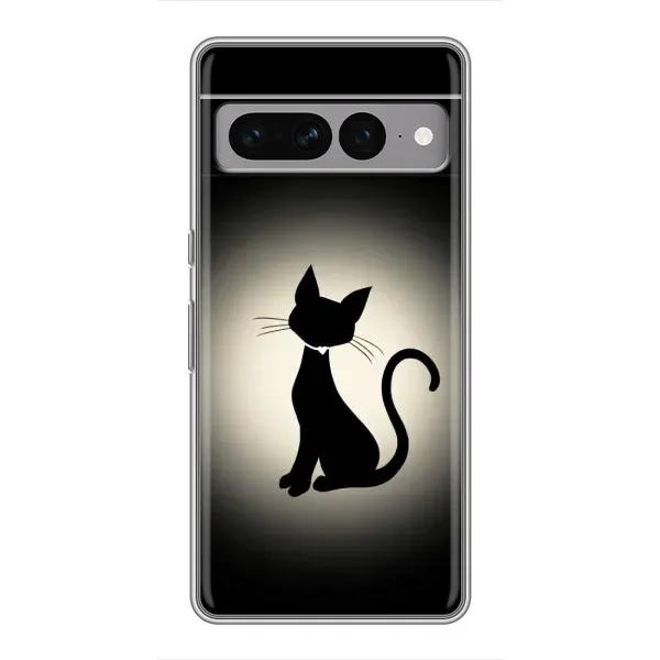 Чехол с принтом «Силуэт котика» для Google Pixel 7 Pro