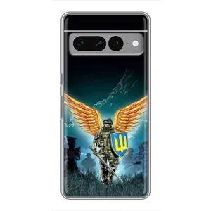Чехлы с картинкой ЗСУ для Google Pixel 7 Pro (AlphaPrint) (Солдат ЗСУ)