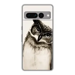 Чехол с птицами на Google Pixel 7 Pro (VPrint) (Сова)