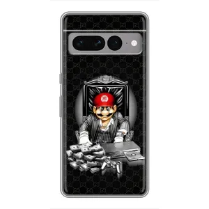 Чехлы с крутыми принтами для Google Pixel 7 Pro - (PREMIUMPrint) (Супер Марио)