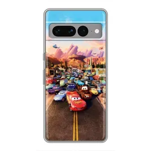 Силіконовий чохол Маквін для Google Pixel 7 Pro (Тачки на трасі)