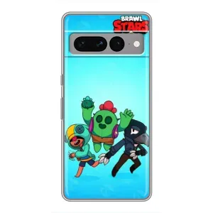 Чехлы Brawl Stars для Google Pixel 7 Pro (AlphaPrint) (Трио героев)